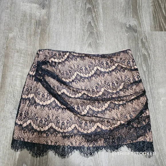 Free People Zoe Lace Mini Skirt - Picture 2 of 7